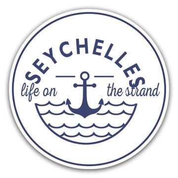 Seychelles Life on the Strand : Gift Sticker Beach Travel Souvenir Seychelles