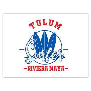 Tulum Surfer Riviera Maya : Gift Sticker Tropical Beach Travel Vacation Surfing