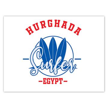 Hurghada Surfer Egypt : Gift Sticker Tropical Beach Travel Vacation Surfing