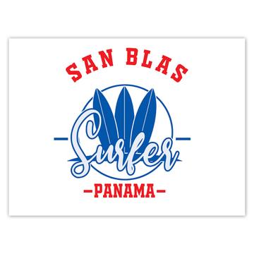 San Blas Surfer Panama : Gift Sticker Tropical Beach Travel Vacation Surfing
