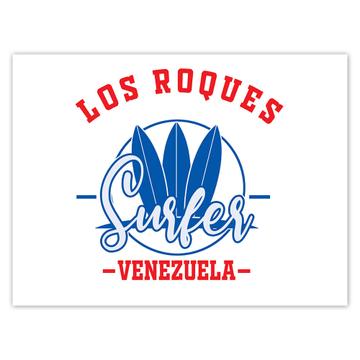 Los Roques Surfer Venezuela : Gift Sticker Tropical Beach Travel Vacation Surfing