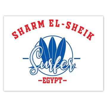 Sharm El Sheik Surfer Egypt  : Gift Sticker Tropical Beach Travel Vacation Surfing