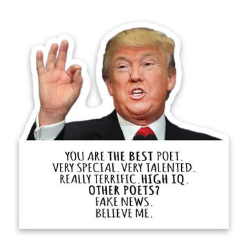 POET Funny Trump : Gift Sticker Best POET Birthday Christmas Jobs
