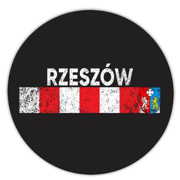 Rzeszow Coat of Arms: Polish Gift Sticker Poland Crest Retro Flag Expat Vintage