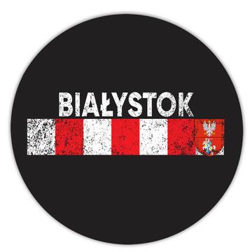 Bialystok Coat of Arms: Polish Gift Sticker Poland Crest Retro Flag Expat Vintage