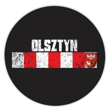 Olsztyn Coat of Arms: Polish Gift Sticker Poland Crest Retro Flag Expat Vintage