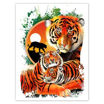 Tiger  : Gift Sticker Wild Animals Wildlife Fauna Safari Endangered Species