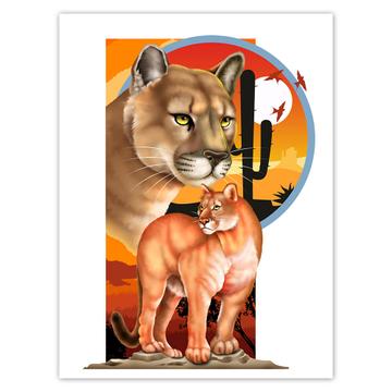Puma  : Gift Sticker Wild Animals Wildlife Fauna Safari Endangered Species