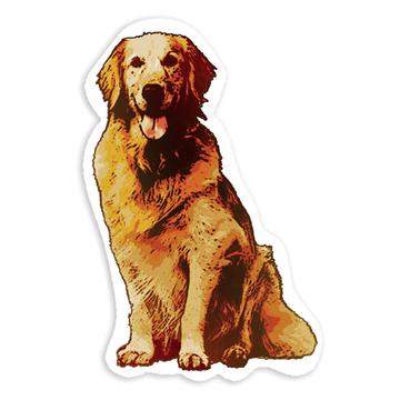 Golden Retriever Personalized Polka Dots : Gift Sticker Molly Dog Pet Animal Puppy Customizable