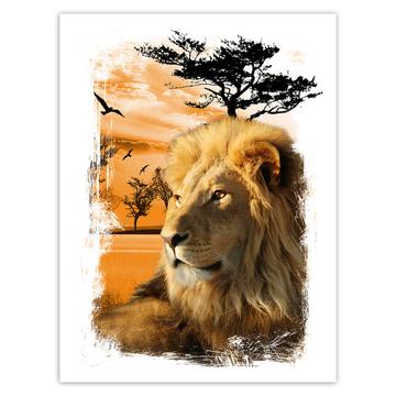 Lion  : Gift Sticker Wild Animals Wildlife Fauna Safari Nature