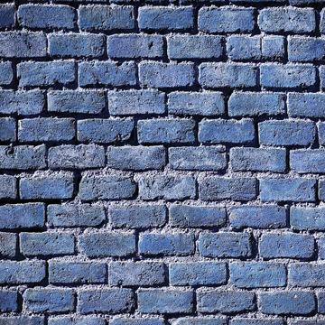 Vintage Blue Brick Wall Print : Gift Sticker Stones Seamless Pattern Scrapbook Craftwork