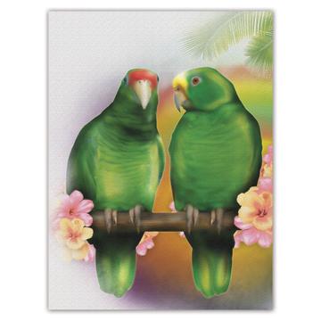 Parrot Airbrush : Gift Sticker Bird Nature Artistic Art Pastel Watercolor Animal Cute
