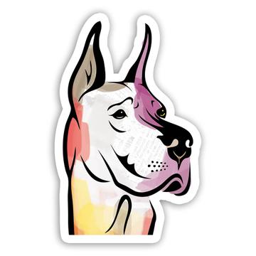 Great Dane Collage : Gift Sticker Urban Artistic Art Patchwork Pencil Sketch Dog Dogs