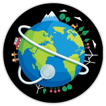 Plastic Free Earth Globe Eco Friendly : Gift Sticker Kids Nature Lover Climate Change