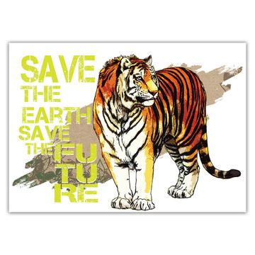 Tiger Nature Eco Ecology : Gift Sticker Wild Animals Wildlife Fauna Safari Species Ecological