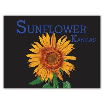 Sunflower Kansas : Gift Sticker Flower Floral Yellow Decor