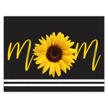 Sunflower Mom : Gift Sticker Flower Floral Yellow Decor For Her Feminine Woman Women