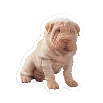 Sharpei : Gift Sticker Life Is Good Dog Pet Animal Puppy Cute