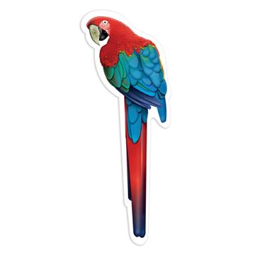 Macaw Tropical Summer : Gift Sticker Bird Parrot Airbrush Ecology Nature Aviary