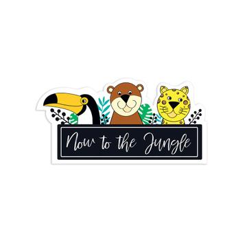 Toucan Jaguar Bear : Gift Sticker Jungle Animals Wild Cute Cartoons