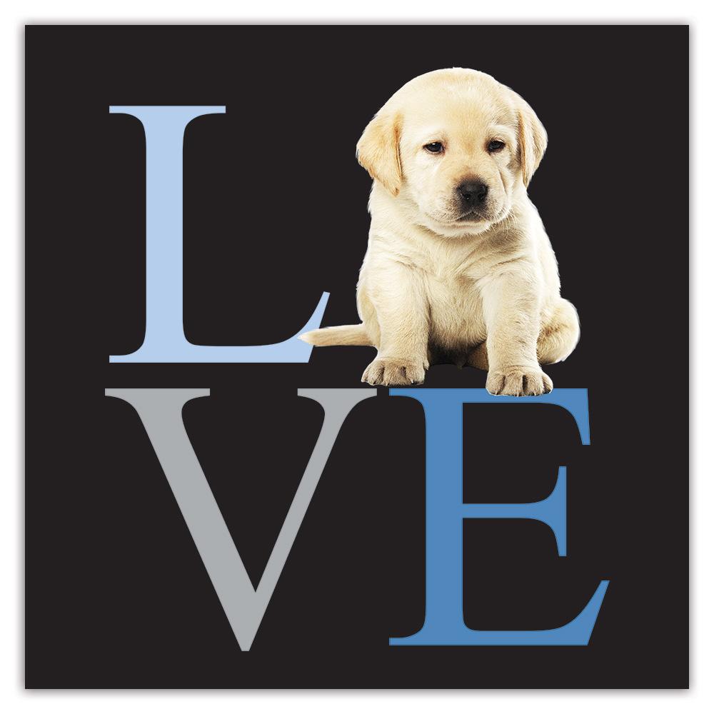 Gift Sticker : Love Labrador Cute Dog Pet Animal Canine Pets Dogs