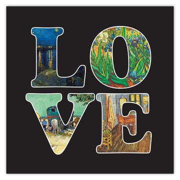 Love Vincent Van Gogh : Gift Sticker Artist Famous Painter Painting Celebrity