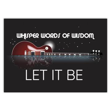Whisper Words Os Wisdom Let It Be Wall Art : Gift Sticker Music Guitar Room Decor Song