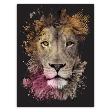 Lion Photography Portrait : Gift Sticker Wild Feline Cat Animal King Safari Africa Cute