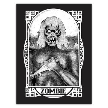 Zombie Living Dead : Gift Sticker Monsters Horror Movie Stars Halloween Holiday Vintage