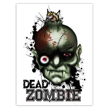 Dead Zombie : Gift Sticker Monster Face Living Halloween Mask Horrible Horror