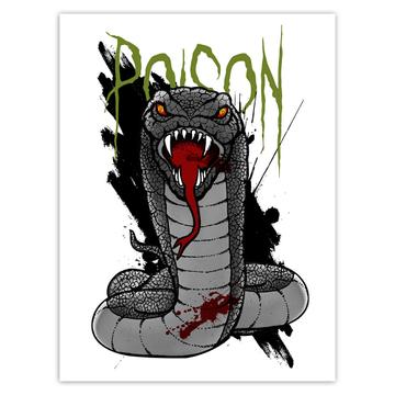 Killer Snake Poison : Gift Sticker Horror Movie Monster Halloween Holiday Cobra Blood