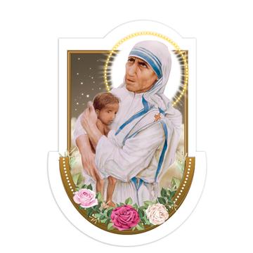 Mother Teresa Child : Gift Sticker Baby Saint Catholic Madre Christian Roses Love