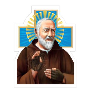 Saint Pio Of Pietrelcina Cross : Gift Sticker Padre Catholic Religious Christian Church