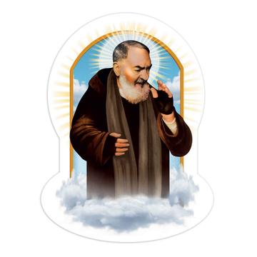 Saint Pio Of Pietrelcina Clouds : Gift Sticker Religious Catholic Padre Christian