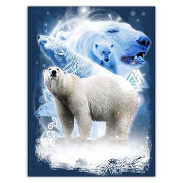 Savage Polar Bear : Gift Sticker Winter Wild Animal Wildlife Photography Alaska Wall Poster