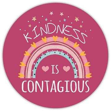 Kindness Boho Rainbow : Gift Sticker Stripes Childish Art Print Hearts Stars Nursery Decor