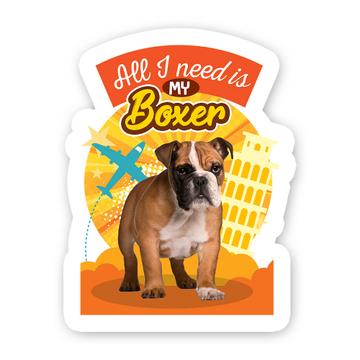For Boxer Dog Lover Owner : Gift Sticker Dogs Animal Pet Cute Art Birthday Decor Puppy