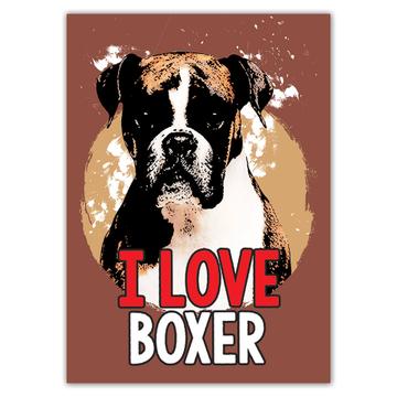 For Boxer Dog Owner Lover : Gift Sticker Dogs Animal Pet Photo Art Birthday Decor Favor