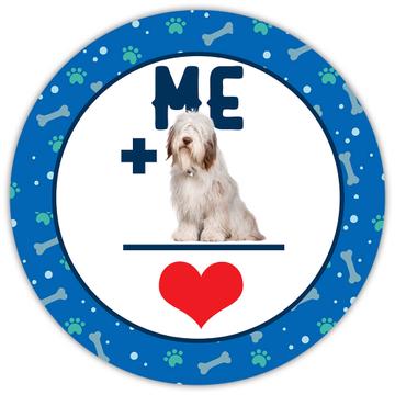 Love Bearded Collie : Gift Sticker For Dog Lover Owner Pet Animal Puppy Birthday Mom Dad Cute