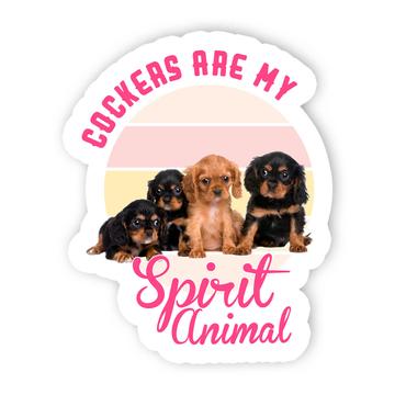For Cocker Spaniel Lover Owner : Gift Sticker Puppies Dogs Spirit Animal Pets Photo Art Birthday