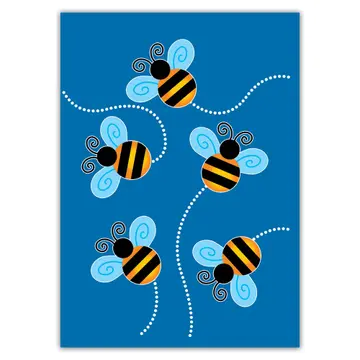 Cute Bees : Gift Sticker For Baby Shower Nursery Wall Decor Bee Kid Child Birthday Butterfly