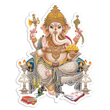 Ganesh For Housewarming : Gift Sticker Hindu God Indian Religion Vintage Poster Home Decor