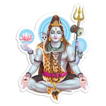 Vishnu Print Hinduism : Gift Sticker Hindu Religious Art God Lord Poster Vintage India Devotional