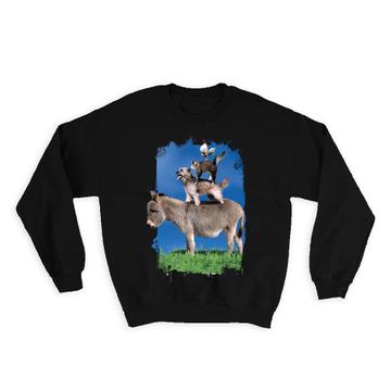 Dog Donkey Rooster Cat : Gift Sweatshirt Pet Puppy Funny Animal Cute