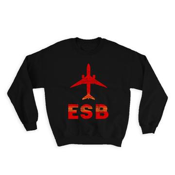 Turkey Ankara EsenboÃ   ??a Airport ESB : Gift Sweatshirt Travel Airline Pilot AIRPORT