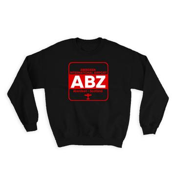 Scotland Aberdeen Airport ABZ : Gift Sweatshirt Airline Travel Crew Code Pilot AIRPORT