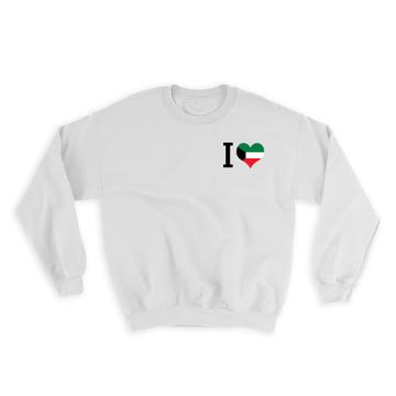 I Love Kuwait : Gift Sweatshirt Flag Heart Crest Country Kuwaiti Expat