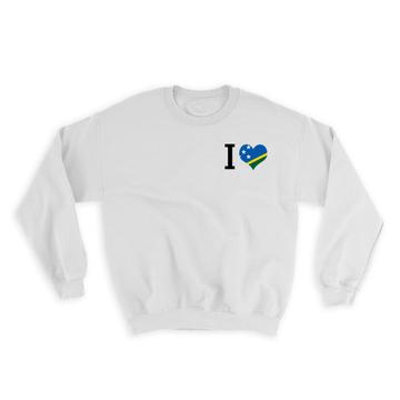 I Love Solomon Islands : Gift Sweatshirt Flag Heart Crest Country Solomon Islander