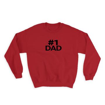 Hashtag 1 Dad : Gift Sweatshirt Number One Father Day Daddy Mug