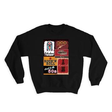 Back to the 50s Jukebox Coke Gas : Gift Sweatshirt Retro Vintage Pop Art